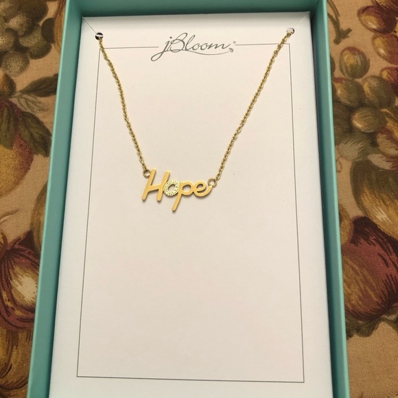 HOPE Gold-Toned Necklace NIB - Picture 3 of 6